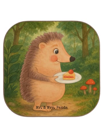 Mr. & Mrs. Panda Holzuntersetzer Igel Kuchenstück Design ohne Sp... in Weiß