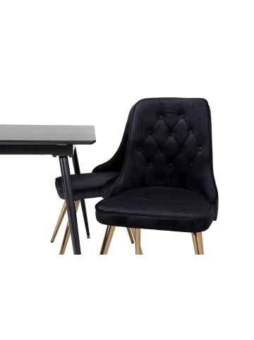 ebuy24 Essgruppe Silar 9 (5-teilig) Schwarz 90 x 120 cm