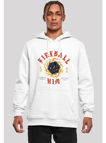 F4NT4STIC Hoodie Stranger Things Fireball Dice 86 Netflix TV Series in weiß
