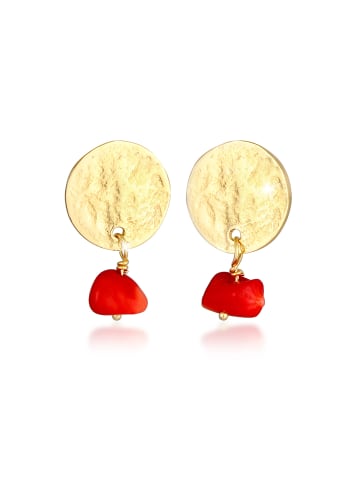 Elli Ohrringe 925 Sterling Silber Plättchen in Gold