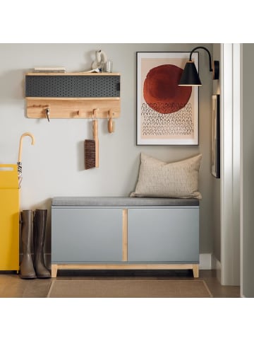 SoBuy Schuhbank in Hellgrau - (B)90 x (H)47 x (T)34cm