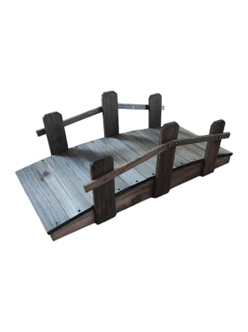 relaxdays Gartenbrücke in Braun - (B)32 x (H)25 x (T)70 cm