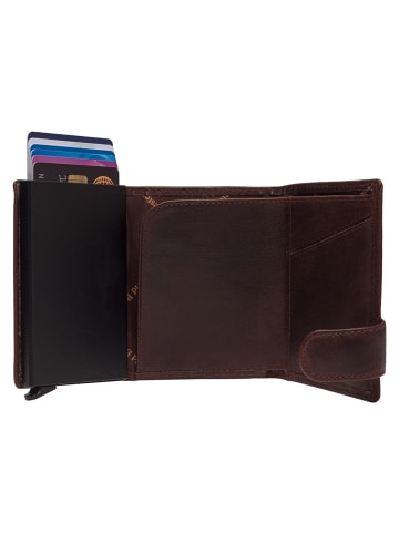 The Chesterfield Brand Portland Kreditkartenetui RFID Schutz Leder 7 cm in braun