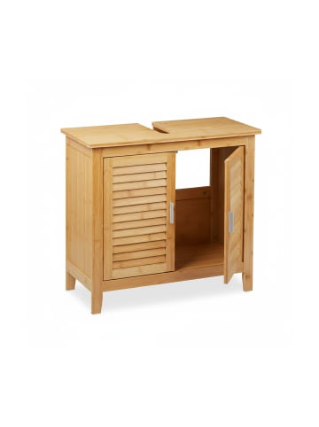 relaxdays Waschbeckenunterschrank Bambus