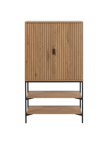 ebuy24 Vitrinenschrank Jaipur Eiche Dekor 80 x 40 cm
