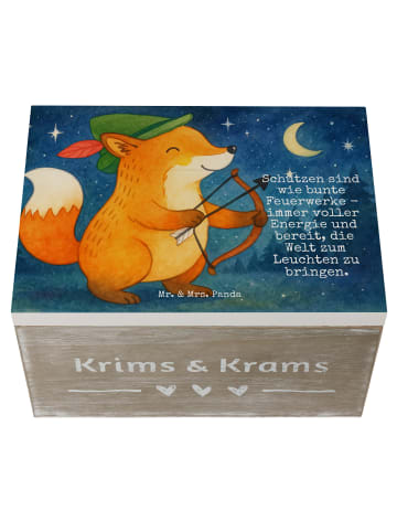 Mr. & Mrs. Panda Schatulle Schütze Astrologie Design mit Spruch in Weiß