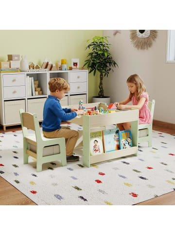 COSTWAY 3 tlg. Kindersitzgruppe ab 3 Jahren in Grün