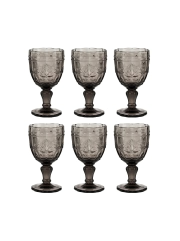 Butlers 6x Weingläser 230ml VICTORIAN in Grau