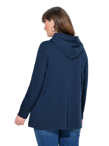 Ulla Popken Sweatjacke in navy blau