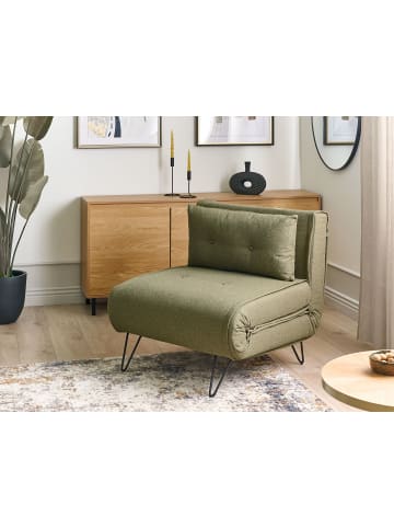 Beliani Einzelsofa VESTFOLD in Grün/Schwarz - (W) 85 x (H) 45 x (L) 78 cm