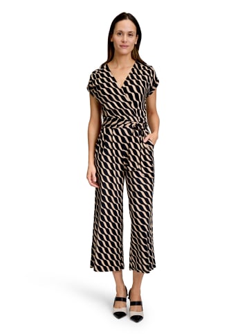 Betty Barclay Jumpsuit mit Eingrifftaschen in Schwarz/Beige