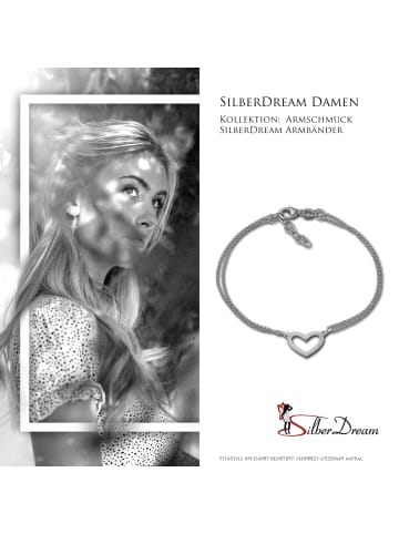 SilberDream 925 Sterling Silber Damen SilberDream Armbänder Herz ca. 19cm