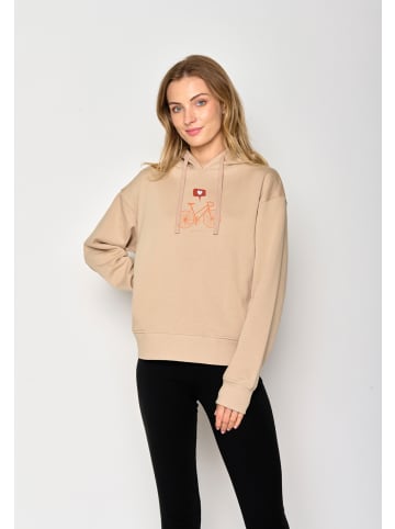 GreenBomb Hoodie Bike Love in Kaffee Latte