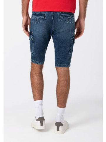 Timezone Cargo Jeans Shorts Kurze Bermuda Hose in Blau-2