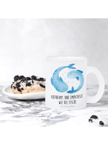 Mr. & Mrs. Panda Kaffeebecher Sternzeichen Fische mit Spruch in Transparent