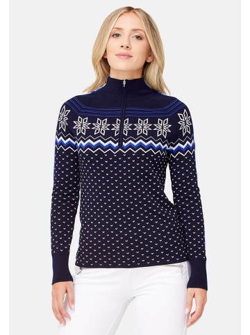 Krimson Klover Pullover Snowhut Zip Neck in navy