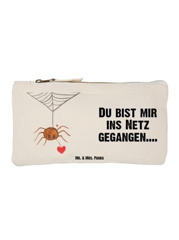 Mr. & Mrs. Panda Kulturtasche Spinne Agathe Liebe mit Spruch in Weiß