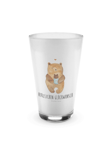 Mr. & Mrs. Panda Glas Bär Baby mit Spruch in Transparent