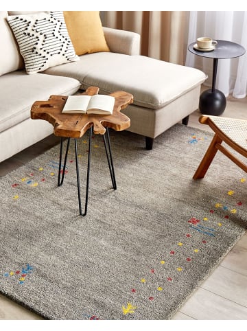 Beliani Kurzflor SEYMEN in Grau/Bunt - (W) 140 x (L) 200 cm