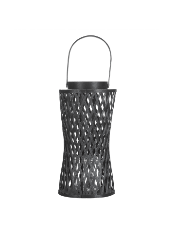 Beliani Laterne MACTAN in Schwarz - (W) 26 x (H) 38 x (L) 14 cm