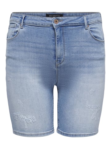 ONLY Carmakoma Jeans-Shorts in Light Blue Denim