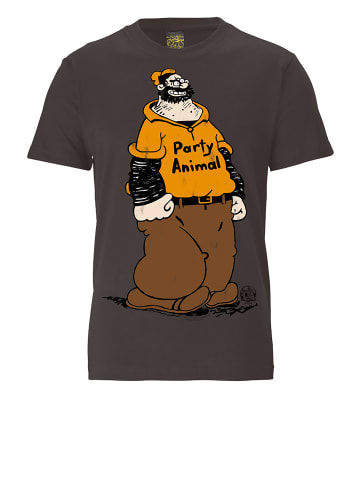 Logoshirt T-Shirt Popeye – Brutus Party Animal in grau