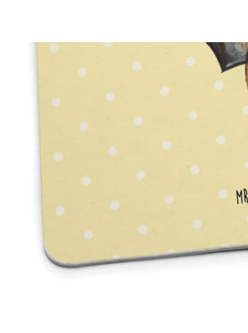 Mr. & Mrs. Panda Untersetzer Fledermaus Flügel ohne Spruch in Gelb Pastell