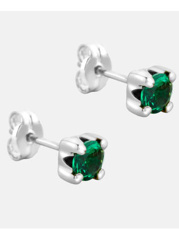 Diamant L'éternel Ohrringe aus 375 Weißgold mit Smaragd