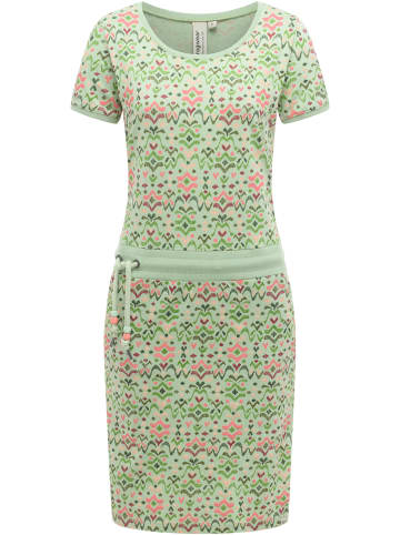 ragwear Minikleid Baomi Print YOUMODO in Dusty Green