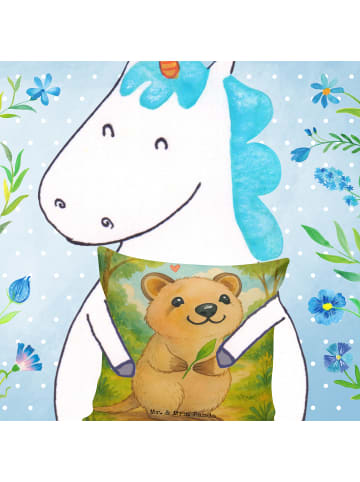 Mr. & Mrs. Panda Sofa Kissen Quokka Happy Design ohne Spruch in Weiß