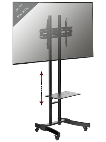 VCM  TV Standfuß  Wagen Möbel B-MS 190 in Schwarz