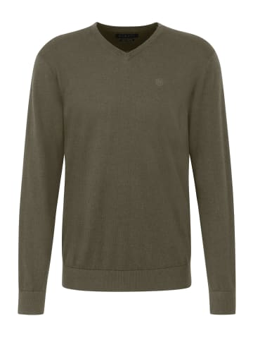 Bugatti Pullover V-Ausschnitt in oliv