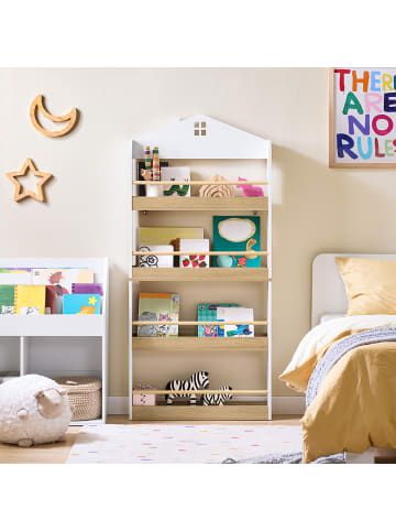 SoBuy Bücherregal in Reinweiß - (W) 15 x (H) 130.5 x (L) 60 cm