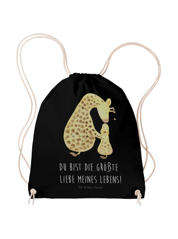 Mr. & Mrs. Panda Sportbeutel Giraffe Kind mit Spruch in Schwarz