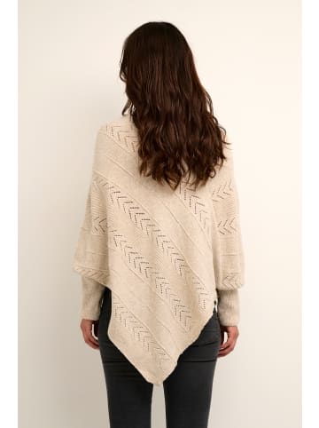 Cream Poncho CRHoliday Loose fit in Oat melange