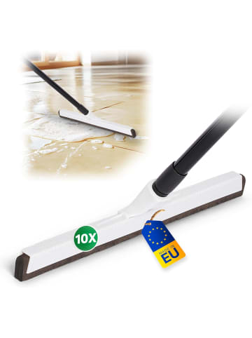 Novaliv Novaliv 10x Fliesenabzieher Dusche Boden mit Teleskopstiel I Wasserabz in Weiß