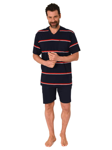 NORMANN Schlafanzug kurzarm Shorty Pyjama in rot