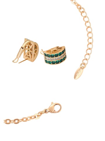 faina Women Jewelry Set in rose gold green