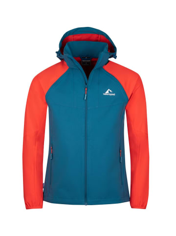 Westfjord Softshelljacke "Skogar XT" in Petrolblau/Rot