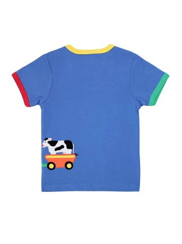 Toby Tiger T-Shirt mit Eisenbahn Applikation in blau