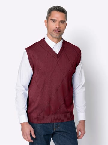 Sieh an! Pullunder in dunkelrot