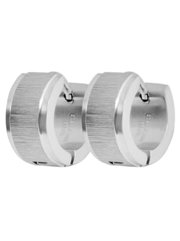 Adeliás Damen Ohrringe – Klappcreole aus Edelstahl in silber