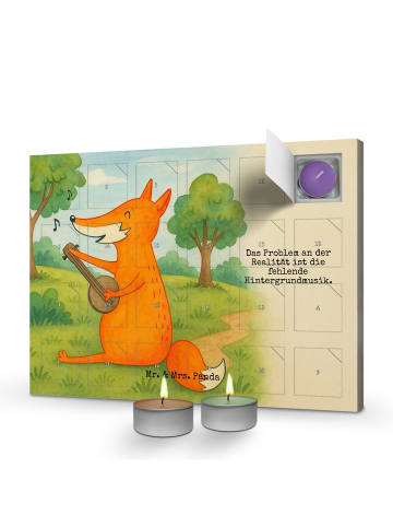 Mr. & Mrs. Panda Duftkerzen Adventskalender Fuchs Gitarre Design... in Weiß