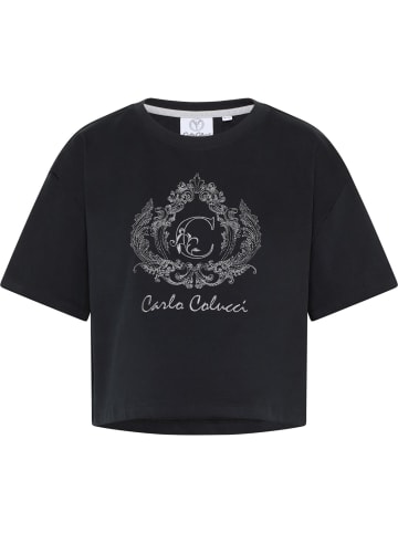 Carlo Colucci T-Shirt Daz in Schwarz