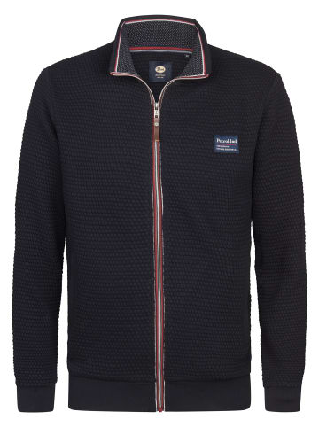 Petrol Industries Gerippte Strickjacke Kenai in Schwarz