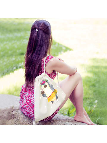 Mr. & Mrs. Panda Jutebeutel Pinguin Kokosnuss ohne Spruch in Creme