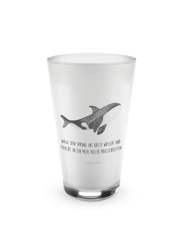 Mr. & Mrs. Panda Wasserglas Orca mit Spruch in Transparent