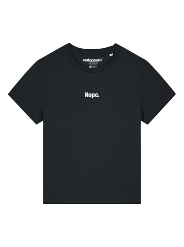 wat? Apparel T-Shirt Nope in Schwarz