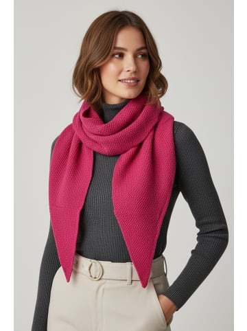Faera Weicher Strickschal mit dezenter Struktur in Pink