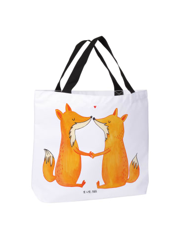 Mr. & Mrs. Panda Tote Bag Damen Füchse Liebe ohne Spruch in Weiß
